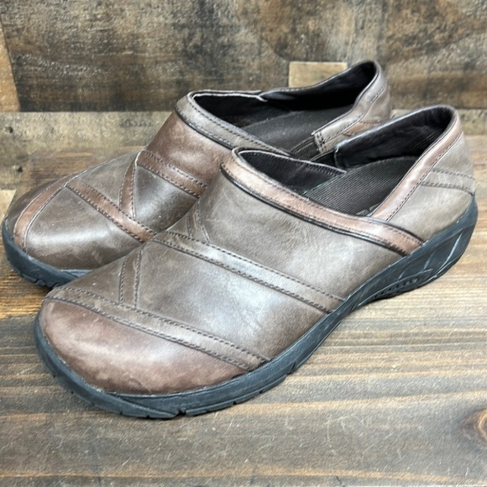 Merrell Shoes Womens 10 Encore Eclipse Clogs J66588 Coffee Bean Leather Slip On